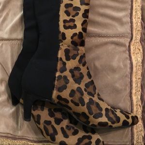 Stuart Weitzman leopard print boots!